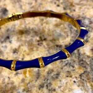EUC Stella & Dot enamel navy bangle bracelet